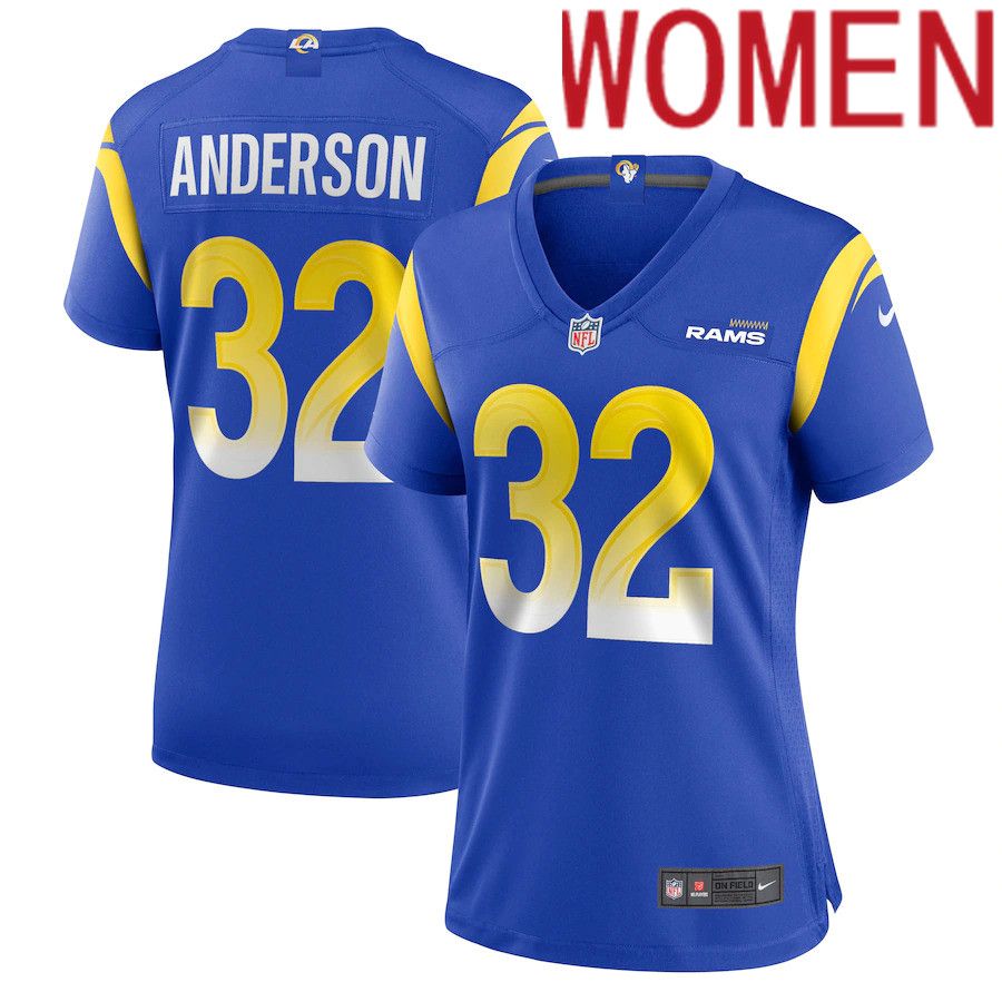 Women Los Angeles Rams #32 Otis Anderson Nike Royal Game NFL Jersey->women nfl jersey->Women Jersey